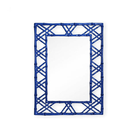 Villa and House (Bungalow 5) Claire Bamboo Mirror - Blue