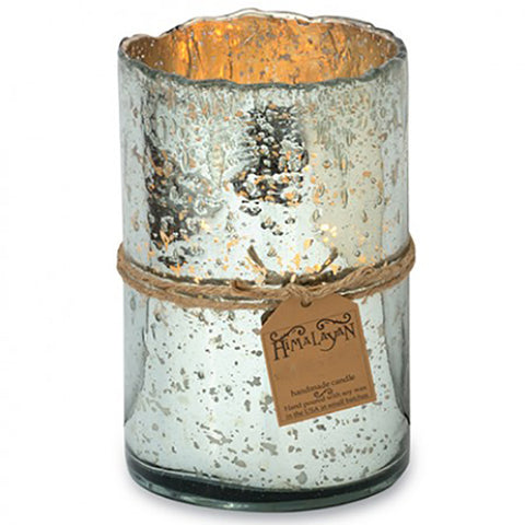 Himalayan “Ginger Patchouli” Silver Hurricane Candle
