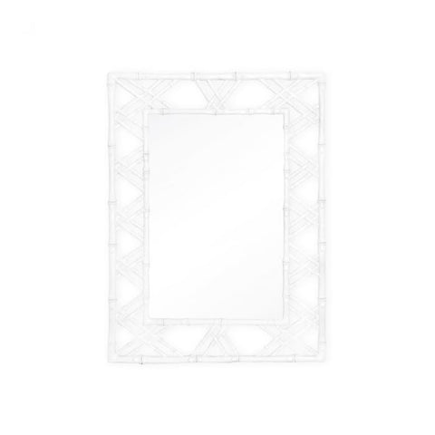 Villa and House (Bungalow 5) Claire Bamboo Mirror - White